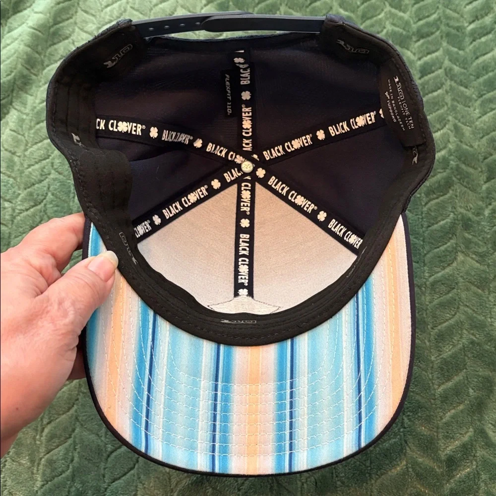 Black Clover Hat Cap Adjustable Blue One Size
